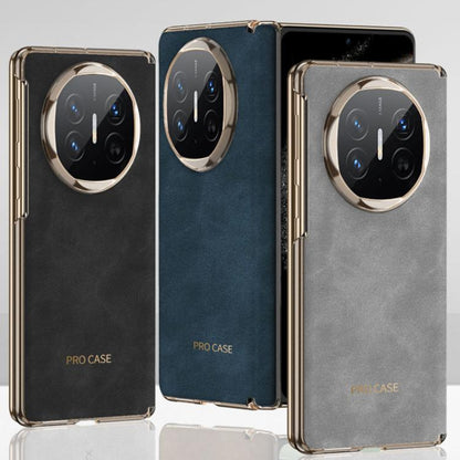 For Huawei Mate X6 GKK Ultrathin Hinge Leather Magsafe Phone Case(Matte Blue) by GKK