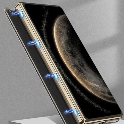 For Huawei Mate X6 GKK Ultrathin Hinge Leather Magsafe Phone Case(Matte Blue) by GKK