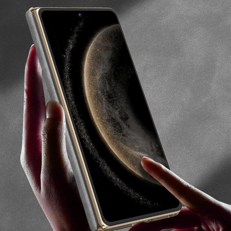 For Huawei Mate X6 GKK Ultrathin Hinge Leather Magsafe Phone Case(Matte Blue) by GKK