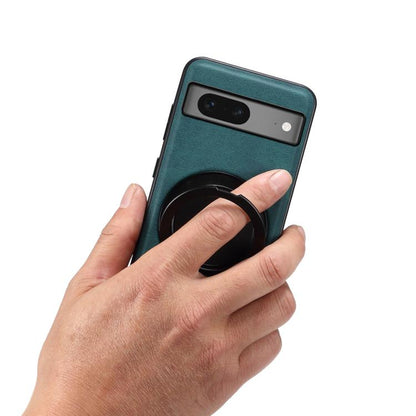 For Google Pixel 7 Denior A14 Skin Feel Rotating Holder MagSafe Phone Case(Blue) by Denior