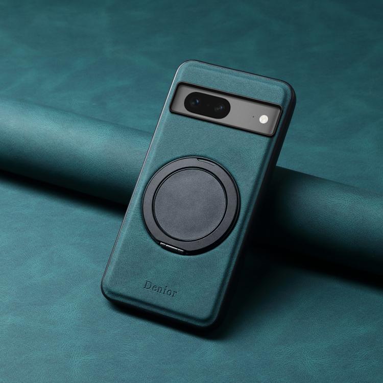 For Google Pixel 7 Denior A14 Skin Feel Rotating Holder MagSafe Phone Case(Blue) by Denior
