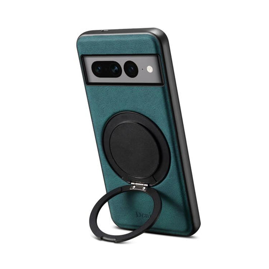 For Google Pixel 7 Pro Denior A14 Skin Feel Rotating Holder MagSafe Phone Case(Blue) by Denior