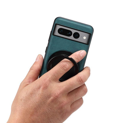 For Google Pixel 7 Pro Denior A14 Skin Feel Rotating Holder MagSafe Phone Case(Blue) by Denior