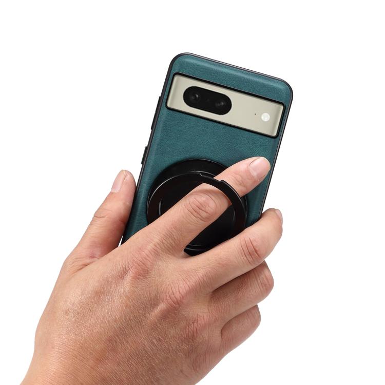 For Google Pixel 8 Denior A14 Skin Feel Rotating Holder MagSafe Phone Case(Blue) by Denior