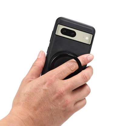 For Google Pixel 8 Denior A14 Skin Feel Rotating Holder MagSafe Phone Case(Black) by Denior
