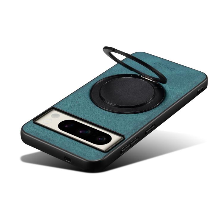 For Google Pixel 8 Pro Denior A14 Skin Feel Rotating Holder MagSafe Phone Case(Blue) by Denior
