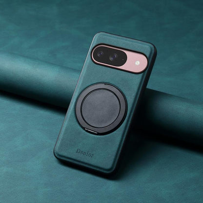 For Google Pixel 9 Denior A14 Skin Feel Rotating Holder MagSafe Phone Case(Blue) by Denior