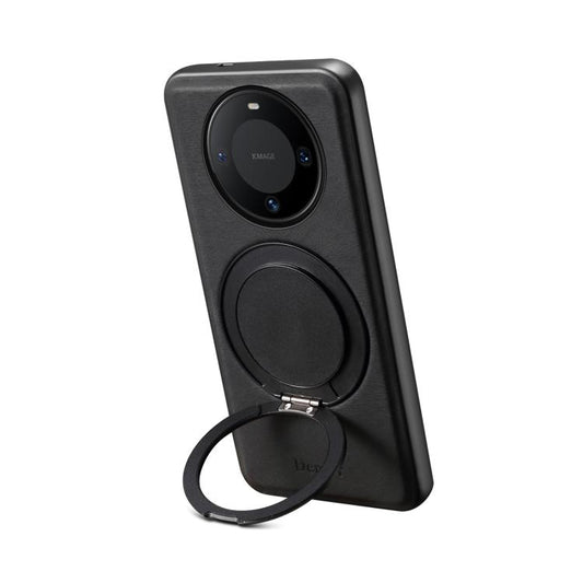 For Huawei Mate 60 Denior A14 Skin Feel Rotating Holder MagSafe Phone Case(Black) by Denior