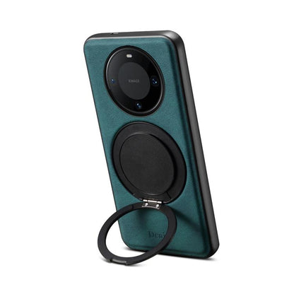 For Huawei Mate 60 Pro / 60 Pro+ Denior A14 Skin Feel Rotating Holder MagSafe Phone Case(Blue) by Denior