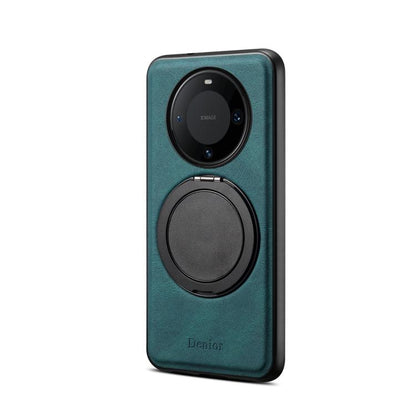 For Huawei Mate 60 Pro / 60 Pro+ Denior A14 Skin Feel Rotating Holder MagSafe Phone Case(Blue) by Denior