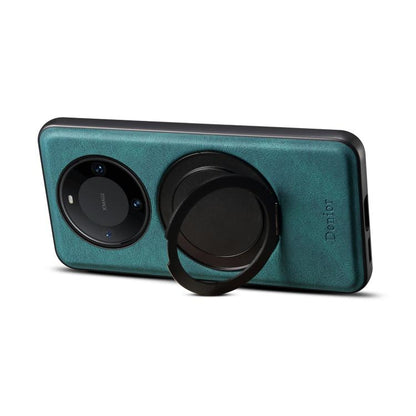 For Huawei Mate 60 Pro / 60 Pro+ Denior A14 Skin Feel Rotating Holder MagSafe Phone Case(Blue) by Denior