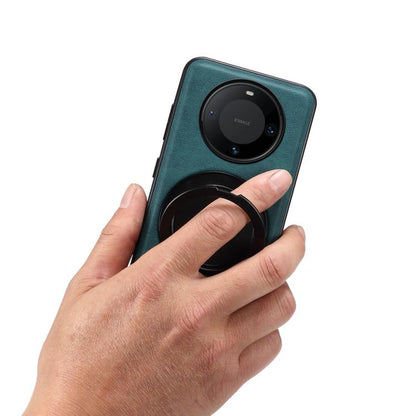 For Huawei Mate 60 Pro / 60 Pro+ Denior A14 Skin Feel Rotating Holder MagSafe Phone Case(Blue) by Denior