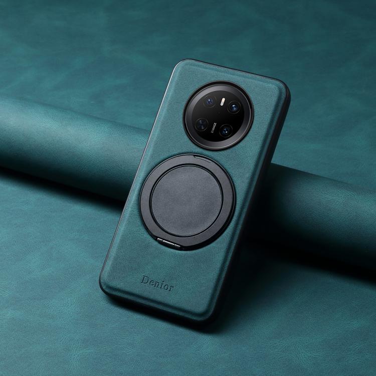 For Huawei Mate 70 Denior A14 Skin Feel Rotating Holder MagSafe Phone Case(Blue) by Denior