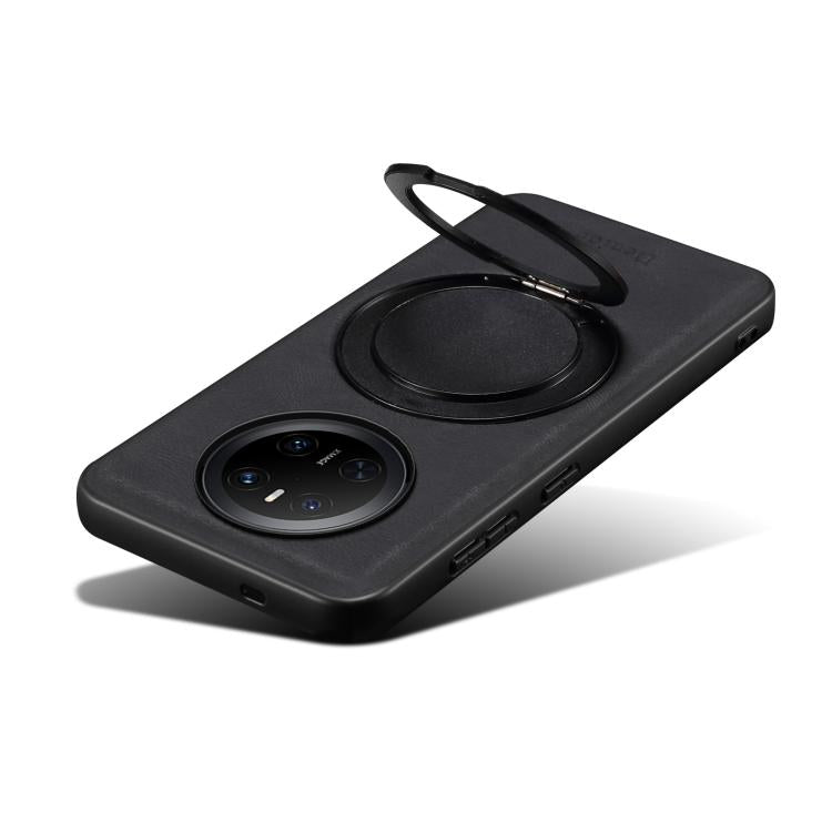 For Huawei Mate 70 Denior A14 Skin Feel Rotating Holder MagSafe Phone Case(Black) by Denior