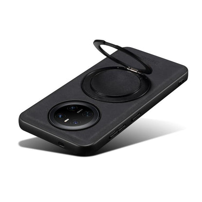 For Huawei Mate 70 Denior A14 Skin Feel Rotating Holder MagSafe Phone Case(Black) by Denior