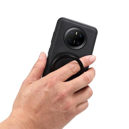 For Huawei Mate 70 Denior A14 Skin Feel Rotating Holder MagSafe Phone Case(Black) by Denior