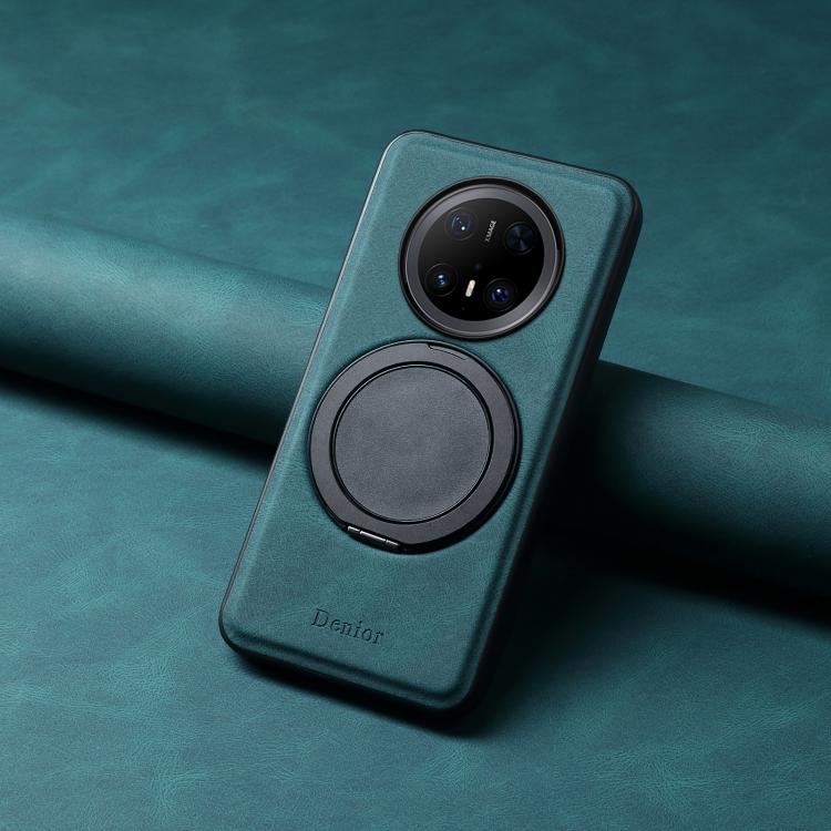 For Huawei Mate 70 Pro / 70 Pro+ Denior A14 Skin Feel Rotating Holder MagSafe Phone Case(Blue) by Denior