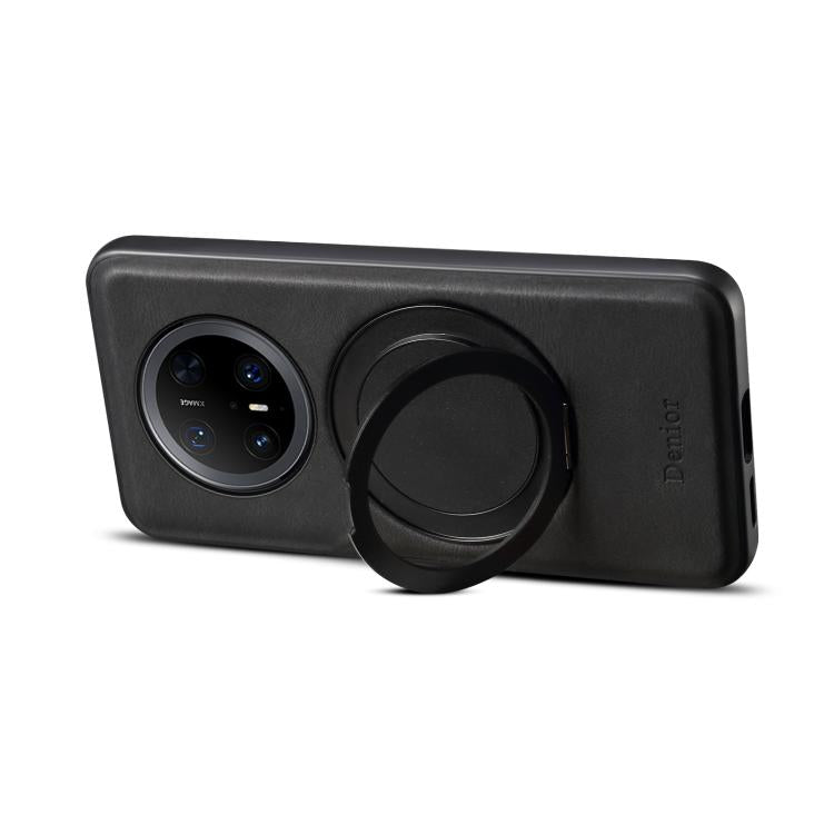 For Huawei Mate 70 Pro / 70 Pro+ Denior A14 Skin Feel Rotating Holder MagSafe Phone Case(Black) by Denior