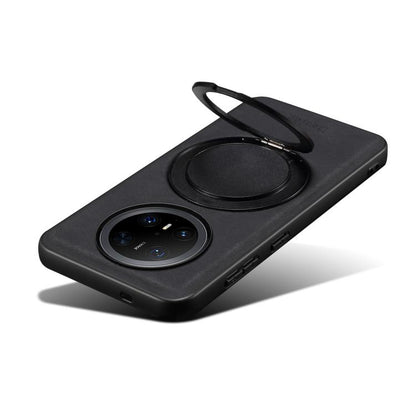 For Huawei Mate 70 Pro / 70 Pro+ Denior A14 Skin Feel Rotating Holder MagSafe Phone Case(Black) by Denior