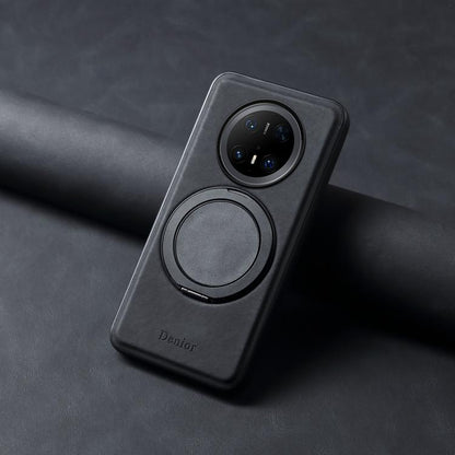 For Huawei Mate 70 Pro / 70 Pro+ Denior A14 Skin Feel Rotating Holder MagSafe Phone Case(Black) by Denior