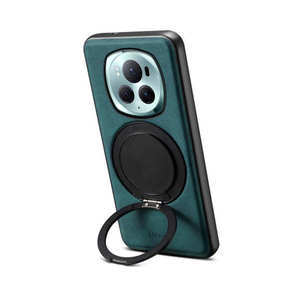 For Honor Magic6 Pro Denior A14 Skin Feel Rotating Holder MagSafe Phone Case(Blue) by Denior