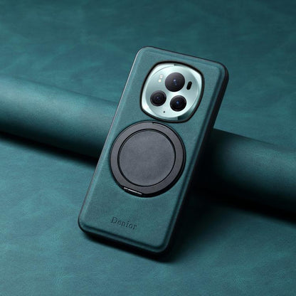 For Honor Magic6 Pro Denior A14 Skin Feel Rotating Holder MagSafe Phone Case(Blue) by Denior