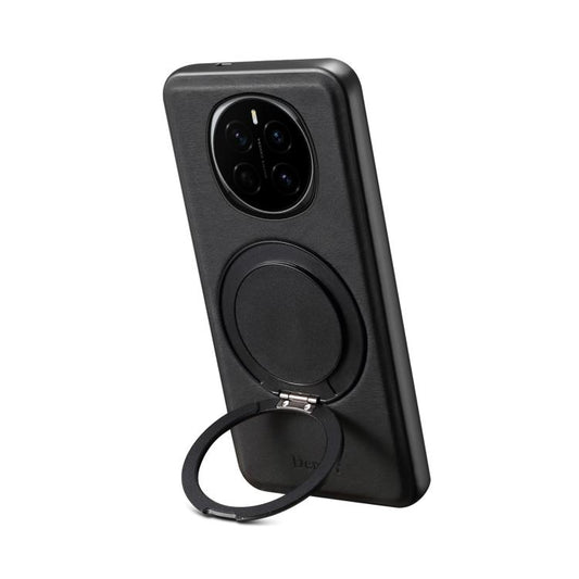 For Honor Magic7 Denior A14 Skin Feel Rotating Holder MagSafe Phone Case(Black) by Denior