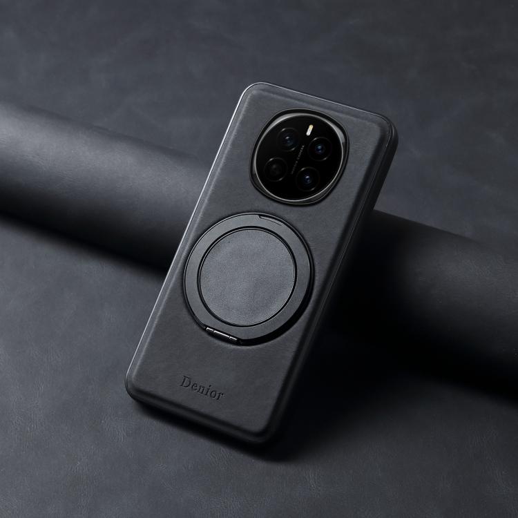 For Honor Magic7 Denior A14 Skin Feel Rotating Holder MagSafe Phone Case(Black) by Denior