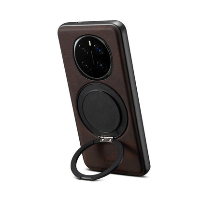 For Honor Magic7 Pro Denior A14 Skin Feel Rotating Holder MagSafe Phone Case(Brown) by Denior