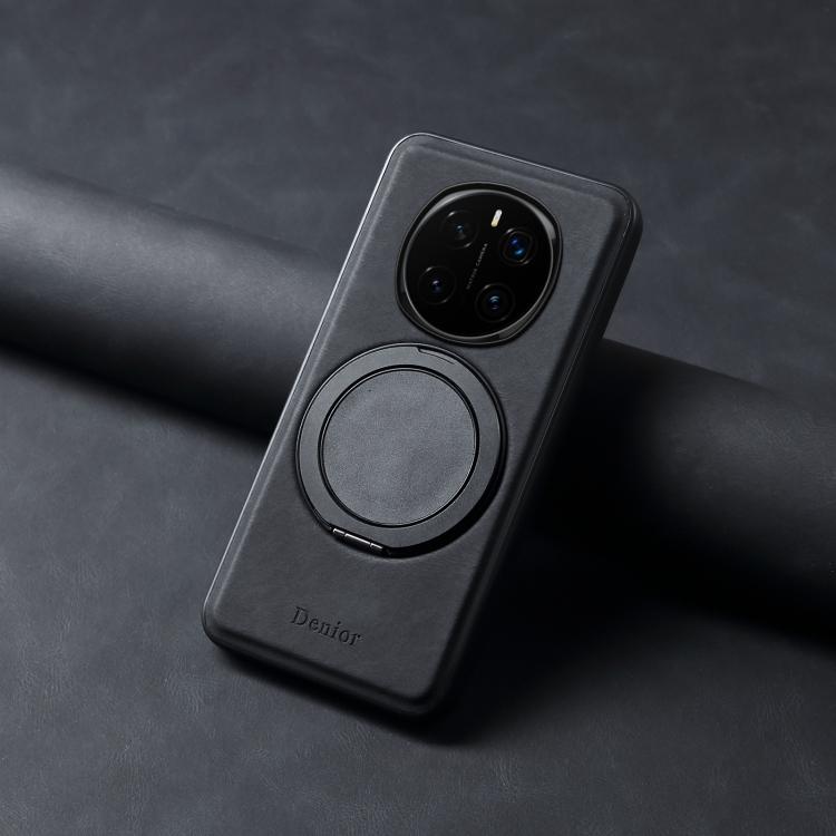 For Honor Magic7 Pro Denior A14 Skin Feel Rotating Holder MagSafe Phone Case(Black) by Denior