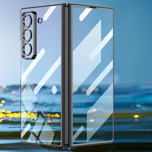 For Samsung Galaxy Z Fold6 Slim GKK Integrated Electroplating Phantom Full Coverage Phone Case(Black) by GKK