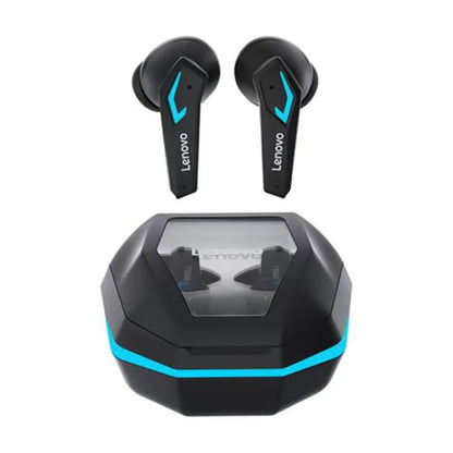 Lenovo TG102 AI Intelligent Noise Reduction Game BT 5.4 Wireless Earphones(Black) by Lenovo