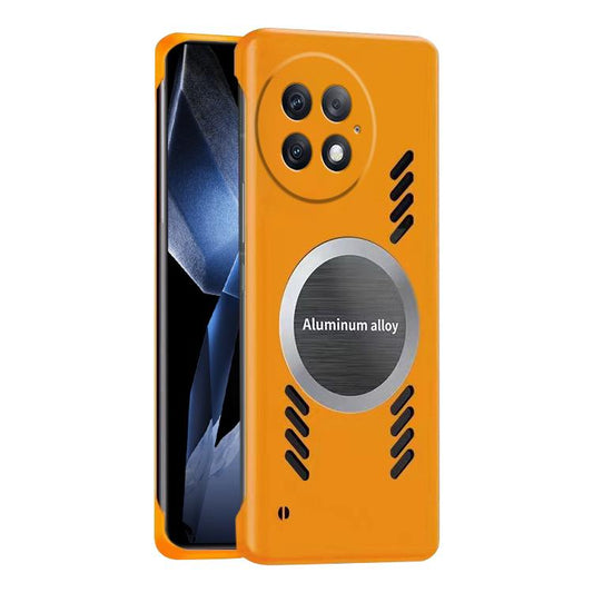 For OnePlus 13 All-inclusive Lens Frameless Graphene Cooling Phone Case(Orange) by bashfashion