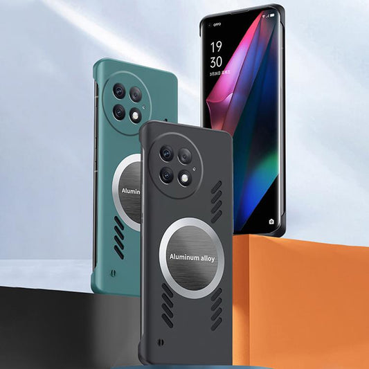 For OnePlus 13 All-inclusive Lens Frameless Graphene Cooling Phone Case(Orange) by bashfashion