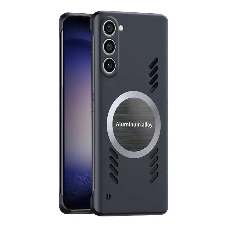 For Samsung Galaxy S23+ 5G All-inclusive Lens Frameless Graphene Cooling Phone Case(Black) by bashfashion
