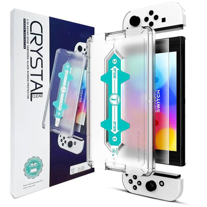For Nintendo Switch OLED 2.5D High Aluminum Tempered Glass Screen Protector by bashfashion