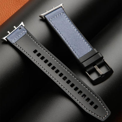 For Honor Watch 5 Hybrid Leather Silicone Watch Band(Brown) by bashfashion