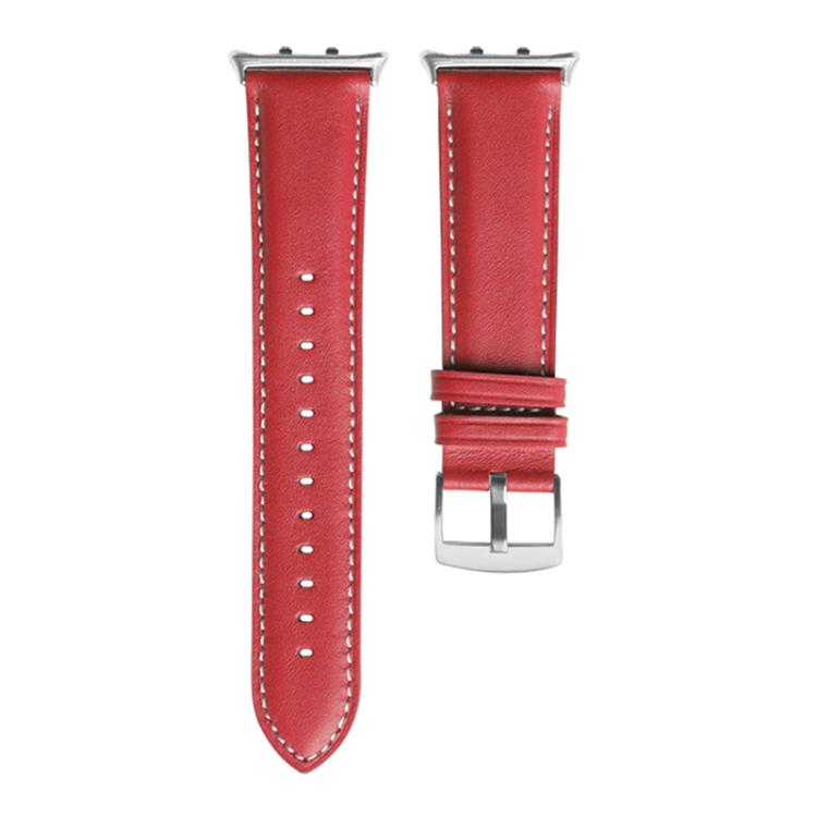 For Honor Watch 5 Pointed Tail Genuine Leather Watch Band(Red) by bashfashion