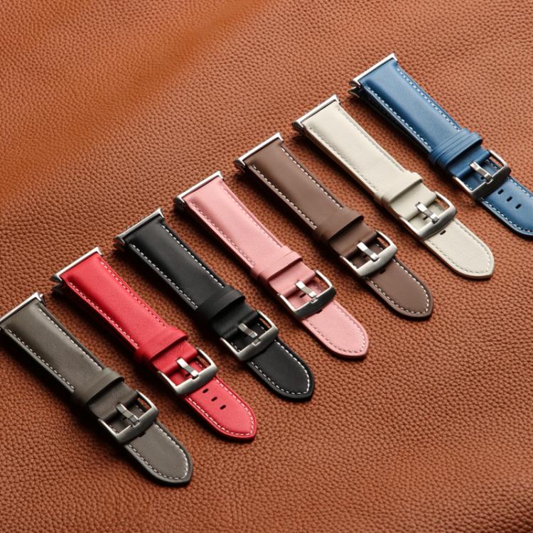 For Honor Watch 5 Pointed Tail Genuine Leather Watch Band(Pink) by bashfashion