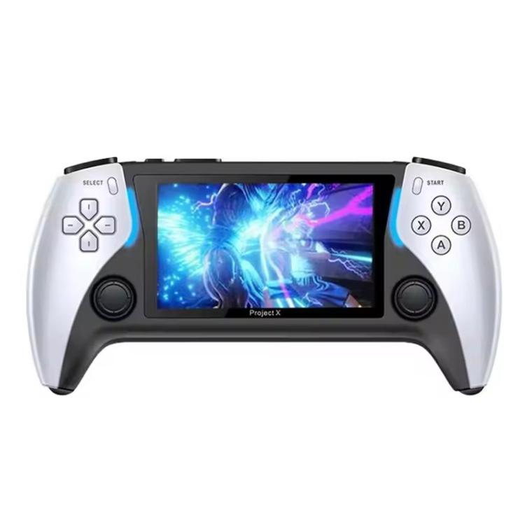 PROJECT X Handheld Game Console 4.3 inch Screen ATM 7051 CPU(White) by bashfashion