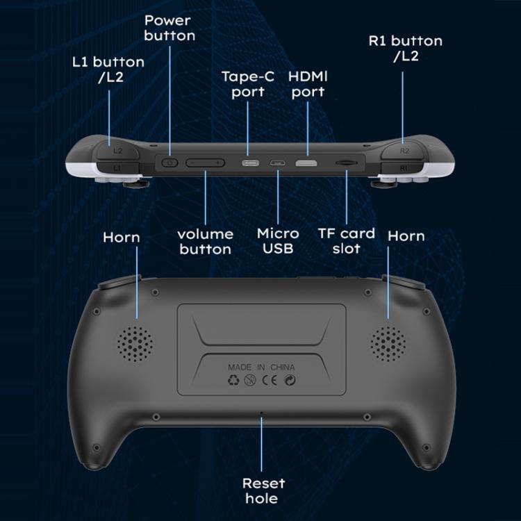 PROJECT X Handheld Game Console 4.3 inch Screen ATM 7051 CPU(White) by bashfashion