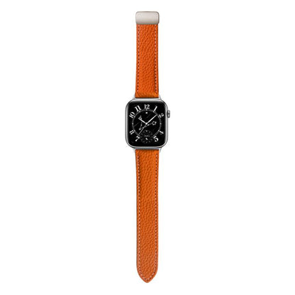 For Honor Watch 5 Litchi Texture Magnetic Folding Buckle Leather Watch Band(Orange) by bashfashion