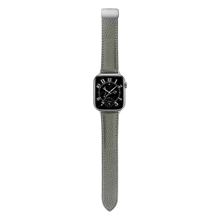 For Honor Watch 5 Litchi Texture Magnetic Folding Buckle Leather Watch Band(Grey) by bashfashion
