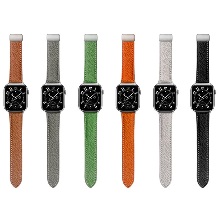 For Honor Watch 5 Litchi Texture Magnetic Folding Buckle Leather Watch Band(Grey) by bashfashion