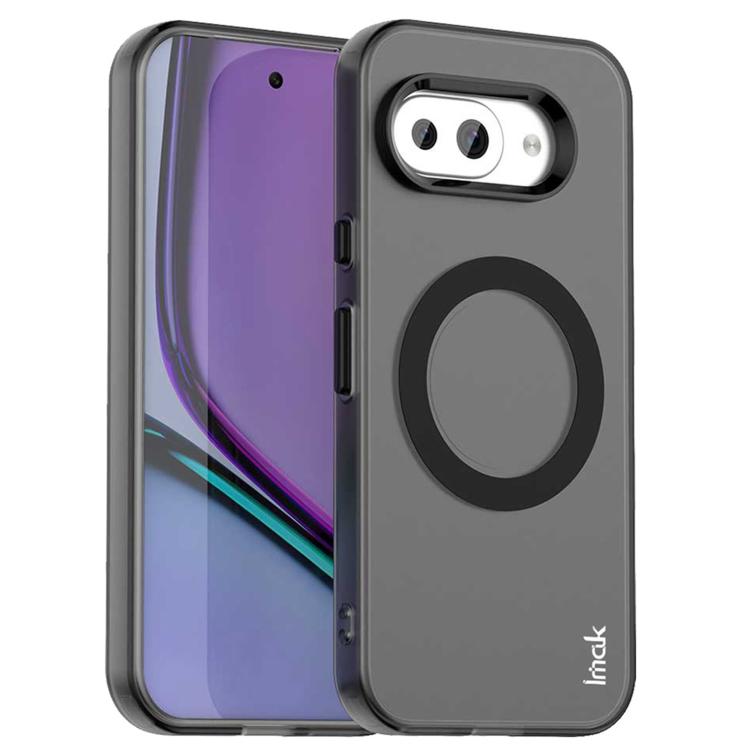 For Google Pixel 9a IMAK Candy Series Shockproof MagSafe Phone Case(Black) by imak