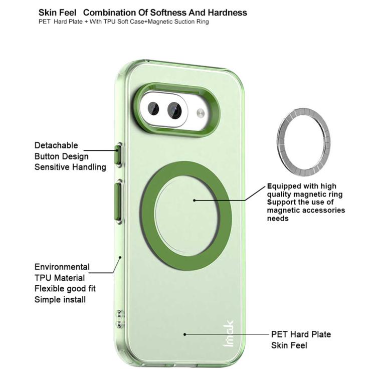 For Google Pixel 9a IMAK Candy Series Shockproof MagSafe Phone Case(White) by imak