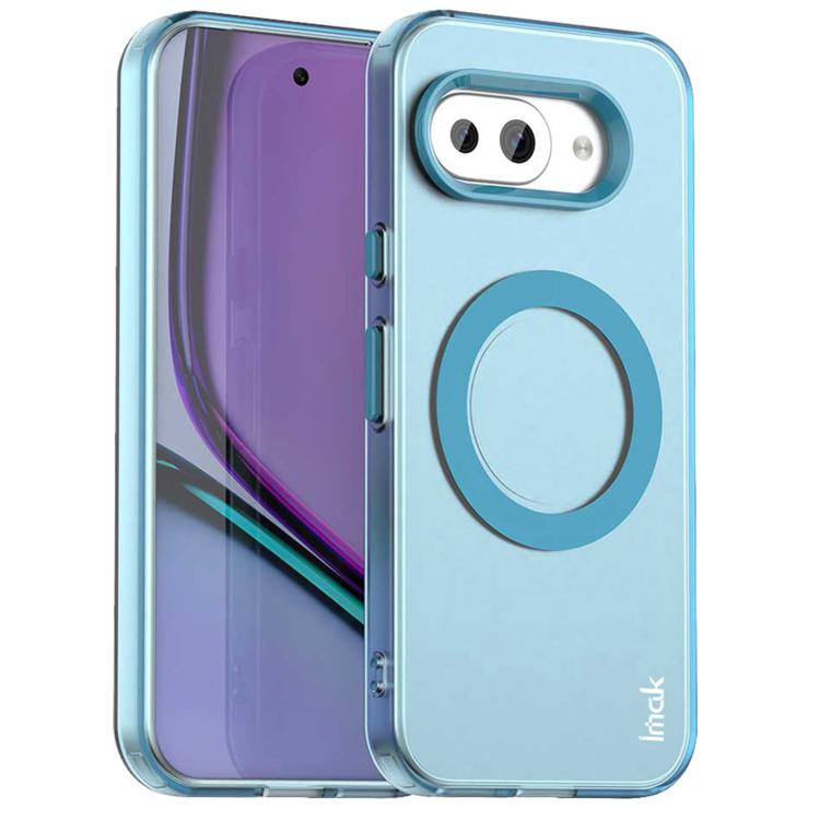 For Google Pixel 9a IMAK Candy Series Shockproof MagSafe Phone Case(Blue) by imak