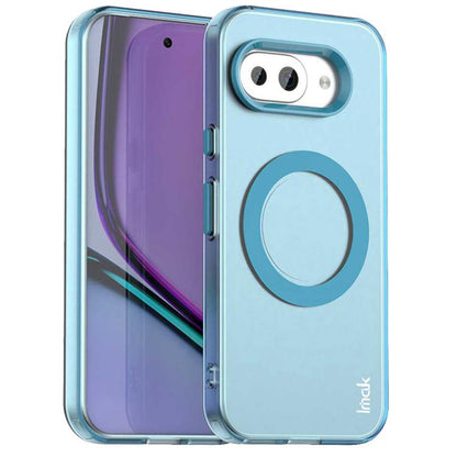 For Google Pixel 9a IMAK Candy Series Shockproof MagSafe Phone Case(Blue) by imak