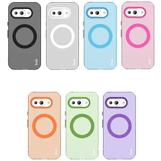 For Google Pixel 9a IMAK Candy Series Shockproof MagSafe Phone Case(Blue) by imak
