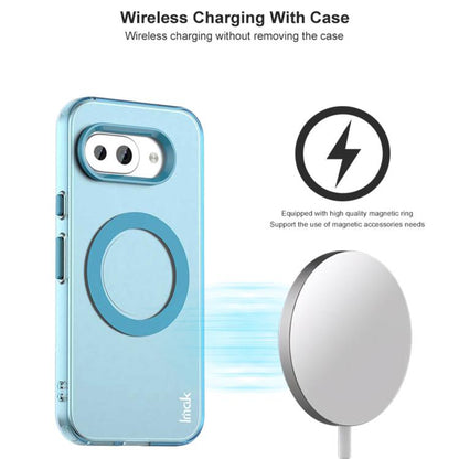 For Google Pixel 9a IMAK Candy Series Shockproof MagSafe Phone Case(Blue) by imak